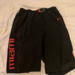Authentic University of Miami Basketball Shorts